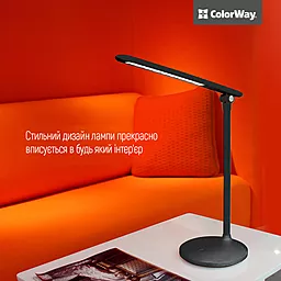 Настольная LED лампа ColorWay CW-DL02B-B - миниатюра 10