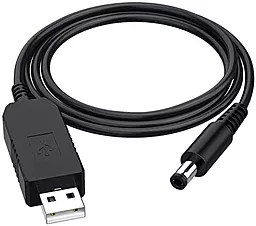 USB Кабель ArmorStandart USB-A - DC 5.5x2.1 с преобразователем 5V → 9V 0.8M Black (ARM65662)
