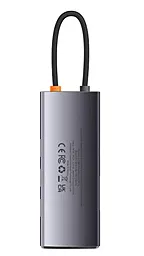 Мультипортовый USB Type-C хаб Baseus Metal Gleam Series 6-in-1 Hub gray (WKWG030213) - миниатюра 3