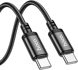 Кабель Hoco X91 USB Type-C - Type-C 60w 3a 3м PD cable Black - миниатюра 2 Кабель Hoco X91 USB Type-C - Type-C 60w 3a 3м PD cable Black - миниатюра 2