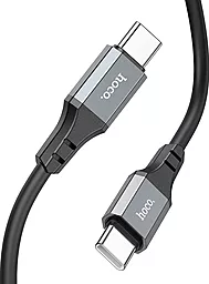 Кабель USB PD Hoco X92 Honest Silicone 60W 3A 3M USB Type-C - Type-C Cable Black - миниатюра 2