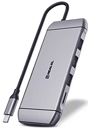 USB Type-C хаб (концентратор) REAL-EL CQ-900 Space Gray (EL123110003)