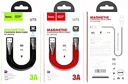 Кабель Hoco U75 magnetic Blaze LED USB-A - Lightning 12w 3a 1.2м cable Red - миниатюра 9 Кабель Hoco U75 magnetic Blaze LED USB-A - Lightning 12w 3a 1.2м cable Red - миниатюра 9