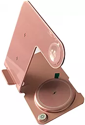 Бездротова док-станція EasyLife Y91 Ultra-Thin 15w 3-in-1 wireless charger pink - фото Бездротова док-станція EasyLife Y91 Ultra-Thin 15w 3-in-1 wireless charger pink