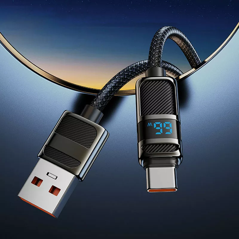 Кабель Hoco U137 USB-A - Type-C 66w 5a 1.2м cable Black - фото 5