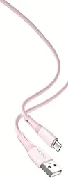 USB Кабель XO NB225 Silicone Two-Color 12W 2.4A USB Type-C Cable Pink