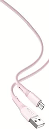 Кабель XO NB225 Silicone Two-Color USB-A - Type-C 12w 2.4a 1м cable Pink - фото Кабель XO NB225 Silicone Two-Color USB-A - Type-C 12w 2.4a 1м cable Pink