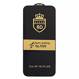 Защитное стекло 1TOUCH 6D Anti-static (без упаковки) для Apple iPhone 16 Plus Black - фото Защитное стекло 1TOUCH 6D Anti-static (без упаковки) для Apple iPhone 16 Plus Black
