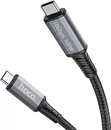 HD/PD Кабель Hoco US01 Super-Speed USB Type-C Data&Charging USB3.1 GEN2 10Gbps HD 4K 60Hz 100W 1.8m Black - миниатюра 2