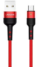 Кабель Usams U26 USB-A - micro USB 12w 2.4a 1м cable Red (US-SJ312) - фото Кабель Usams U26 USB-A - micro USB 12w 2.4a 1м cable Red (US-SJ312)