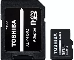 Карта памяти Toshiba microSDXC 64GB M203 Class 10 UHS-I U1 + SD-адаптер (THN-M203K0640EA) - фото Карта памяти Toshiba microSDXC 64GB M203 Class 10 UHS-I U1 + SD-адаптер (THN-M203K0640EA)