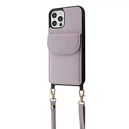 Чехол Wave Leather Pocket Case для Apple iPhone 12, iPhone 12 Pro Light Purple