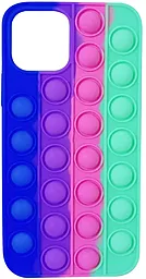 Чехол 1TOUCH 3D Silicone Pop it Blue для Apple iPhone 12, iPhone 12 Pro Ultra Violet/Spearmint