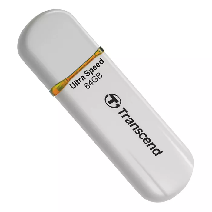 Флешка Transcend JetFlash 620 64Gb (TS64GJF620) White/yellow - фото 1