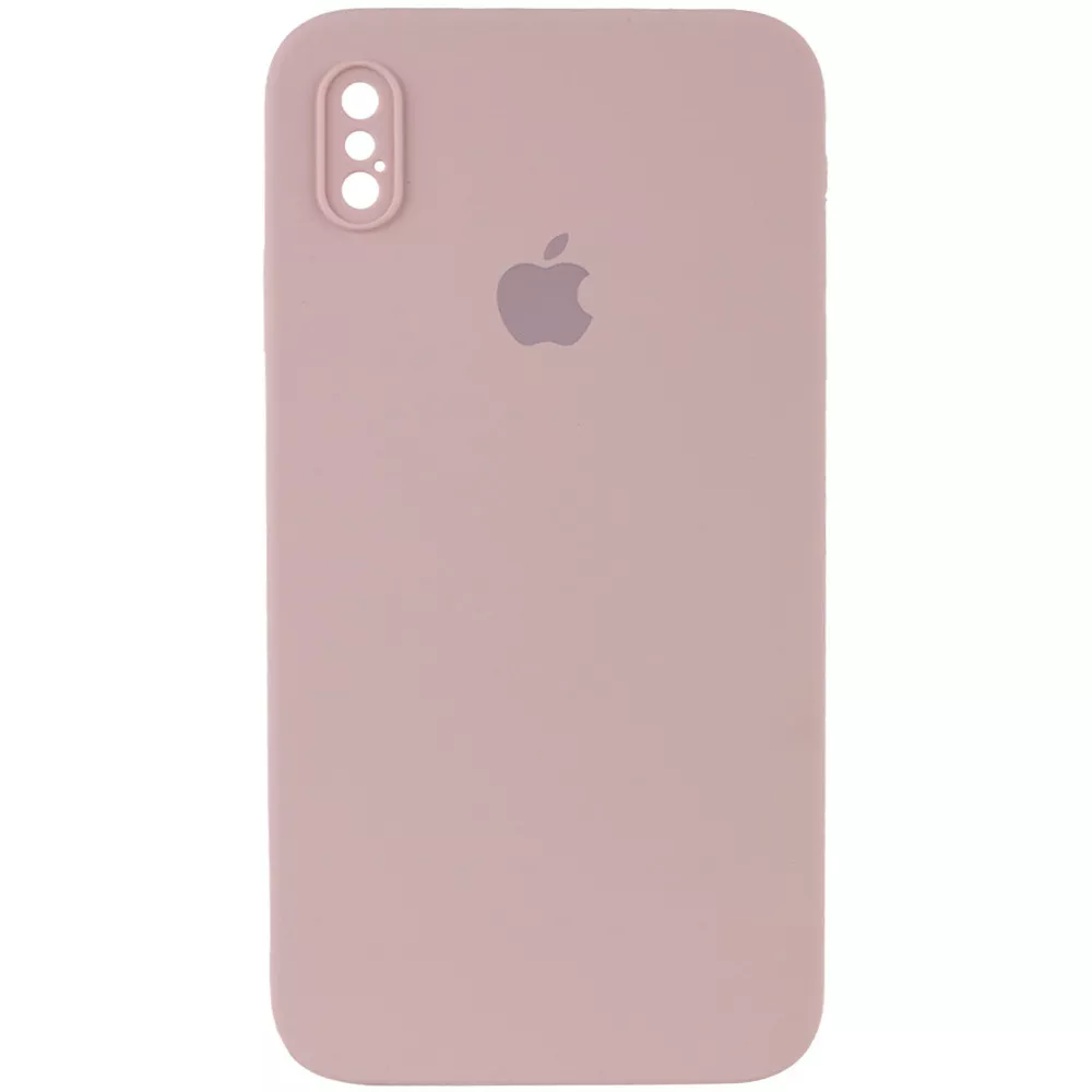 Чехол Silicone Case Full Camera Square для Apple iPhone XS Max  Pink Sand - фото 1