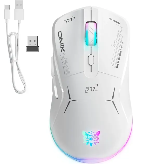 Комп'ютерна мишка Onikuma CW917 White - фото 6
