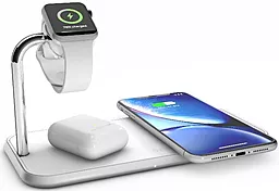 Бездротовий (індукційний) зарядний пристрій Zens Dual+Watch Aluminium Wireless Charger White (ZEDC05W/00) - мініатюра 3