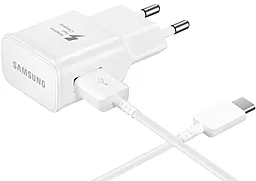 Сетевое зарядное устройство с быстрой зарядкой Samsung 2A + Type-C Cable (Fast Charging) White (EP-TA20EWECGRU) - фото Сетевое зарядное устройство с быстрой зарядкой Samsung 2A + Type-C Cable (Fast Charging) White (EP-TA20EWECGRU)