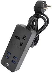 Сетевой фильтр (удлинитель) Voltronic ТВ-Т06 1 розетка 10А 4xUSB-A 2м с выключателем чёрный - фото Сетевой фильтр (удлинитель) Voltronic ТВ-Т06 1 розетка 10А 4xUSB-A 2м с выключателем чёрный
