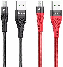 Кабель USB Hoco U53 Flash 4A micro USB Cable  Red - миниатюра 5