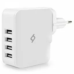 Сетевое зарядное устройство с быстрой зарядкой Ttec 25w 4xUSB-A ports charger white (2SC02B) - фото Сетевое зарядное устройство с быстрой зарядкой Ttec 25w 4xUSB-A ports charger white (2SC02B)