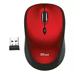 Компьютерная мышка Trust Yvi Wireless Red Brush (24440) - фото Компьютерная мышка Trust Yvi Wireless Red Brush (24440)