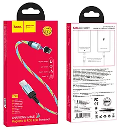 Кабель USB Hoco U90 Ingenious Streamer Lightning  Blue - миниатюра 5