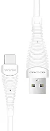 Кабель WUW X76a USB-A - Type-C 12w 2.4a 2м cable White - фото Кабель WUW X76a USB-A - Type-C 12w 2.4a 2м cable White
