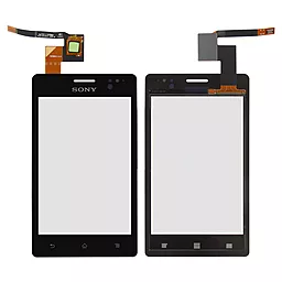 Сенсор (тачскрин) Sony Xperia Go ST27i Black - фото Сенсор (тачскрин) Sony Xperia Go ST27i Black