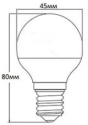Світлодіодна лампа (LED) LedEX G45 6W 3000К 220V E14 (100869) - мініатюра 3