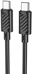 Кабель Hoco X88 USB Type-C - Type-C 60w 3a 2м PD cable Black - фото Кабель Hoco X88 USB Type-C - Type-C 60w 3a 2м PD cable Black