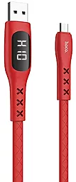 Кабель Hoco S6 Sentinel USB-A - micro USB 12w 2.4a 1.2м cable Red - фото Кабель Hoco S6 Sentinel USB-A - micro USB 12w 2.4a 1.2м cable Red