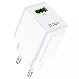 Мережевий зарядний пристрій з швидкою зарядкою Hoco C98A Proton 18w QC3.0 fast charger white