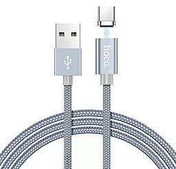 Кабель Hoco U40A Magnetic Adsorption USB-A - Type-C 12w 2.4a 1м cable Gray - фото Кабель Hoco U40A Magnetic Adsorption USB-A - Type-C 12w 2.4a 1м cable Gray