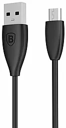 Кабель Baseus Small Pretty Waist USB-A - micro USB 12w 2.4a 1м cable Black (CAMMY-01) - фото Кабель Baseus Small Pretty Waist USB-A - micro USB 12w 2.4a 1м cable Black (CAMMY-01)