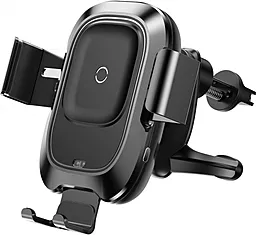 Автотримач з бездротовою зарядкою Baseus Smart Vehicle Bracket Wireless Charger 10W Black (WXZN-01) - мініатюра 3
