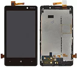 Дисплей Nokia Lumia 820 с тачскрином и рамкой, оригинал, Black - фото Дисплей Nokia Lumia 820 с тачскрином и рамкой, оригинал, Black