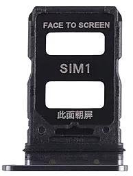 Держатель (лоток) Сим карты Xiaomi 13 и карты памяти Dual SIM Black