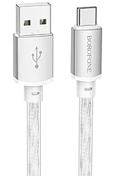 Кабель Borofone BX95 USB-A - Type-C 15w 3a 1м cable Silver