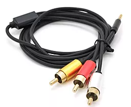 Видео переходник (адаптер) AR3-1.5 Atcom mini-Jack 3.5мм - 3RCA М-М 1.5м Чёрный (YT-AR3-1.5) Veggieg - фото Видео переходник (адаптер) AR3-1.5 Atcom mini-Jack 3.5мм - 3RCA М-М 1.5м Чёрный (YT-AR3-1.5) Veggieg