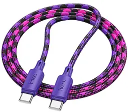 Кабель Hoco X116 Meridian USB Type-C - Type-C 60w 3a 1м PD cable Gradient Purple mix