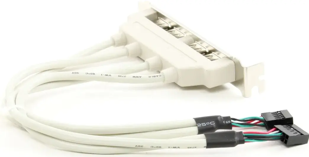 Шлейф (Кабель) Atcom 10pin - 4xUSB White (15258) - фото 2