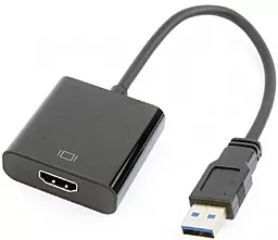 Видео переходник (адаптер) Cablexpert (A-USB3-HDMI-02) USB3.0-HDMI, 0.15 м, черный Уценка!!! - миниатюра 2
