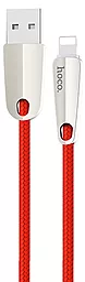 Кабель Hoco U35 Space Shuttle Smart Power Off USB-A - Lightning 12w 2.4a 1.2м cable Red - фото Кабель Hoco U35 Space Shuttle Smart Power Off USB-A - Lightning 12w 2.4a 1.2м cable Red
