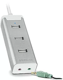 USB хаб Speedlink Barras Supreme Silver (SL-140003-SR) 3хUSB2.0 - миниатюра 2