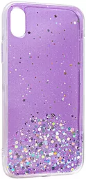 Чехол Epik Star Glitter Apple iPhone XR Clear/Lilac