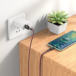 Кабель Hoco X69 Jaeger USB-A - Type-C 15w 3a 1м cable Black/Red - мініатюра 4 Кабель Hoco X69 Jaeger USB-A - Type-C 15w 3a 1м cable Black/Red - мініатюра 4