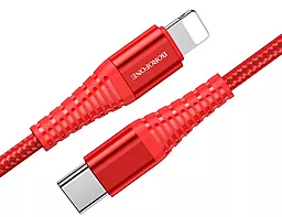 Кабель Borofone BU27 USB Type-C - Lightning 20w 3a 1.2м PD сable Red - мініатюра 2 Кабель Borofone BU27 USB Type-C - Lightning 20w 3a 1.2м PD сable Red - мініатюра 2