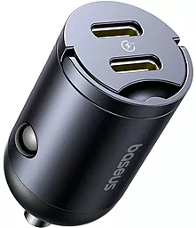 Автомобильное зарядное устройство Baseus Tiny Star Mini 30w PD 2xUSB-C ports car charger back (C00035001121-03) - фото Автомобильное зарядное устройство Baseus Tiny Star Mini 30w PD 2xUSB-C ports car charger back (C00035001121-03)