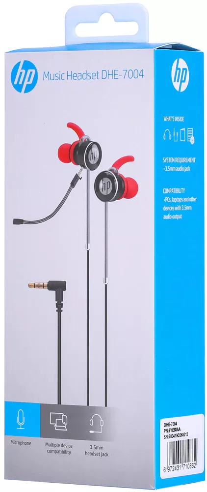 Наушники HP DHE-7004 Red - фото 2
